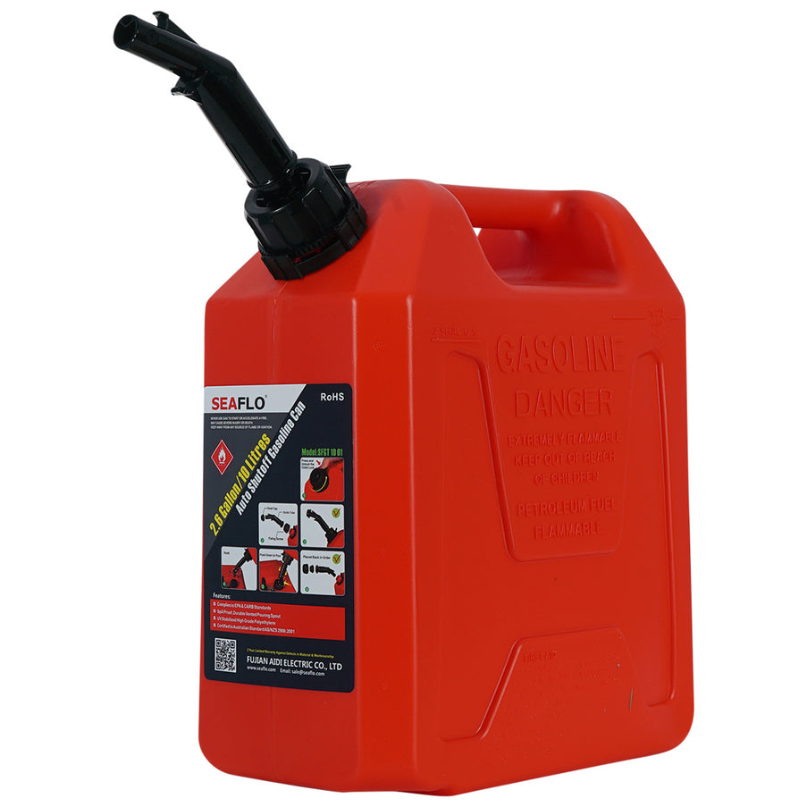 SeaFlo Jerrycan Rood Benzine 10 liter