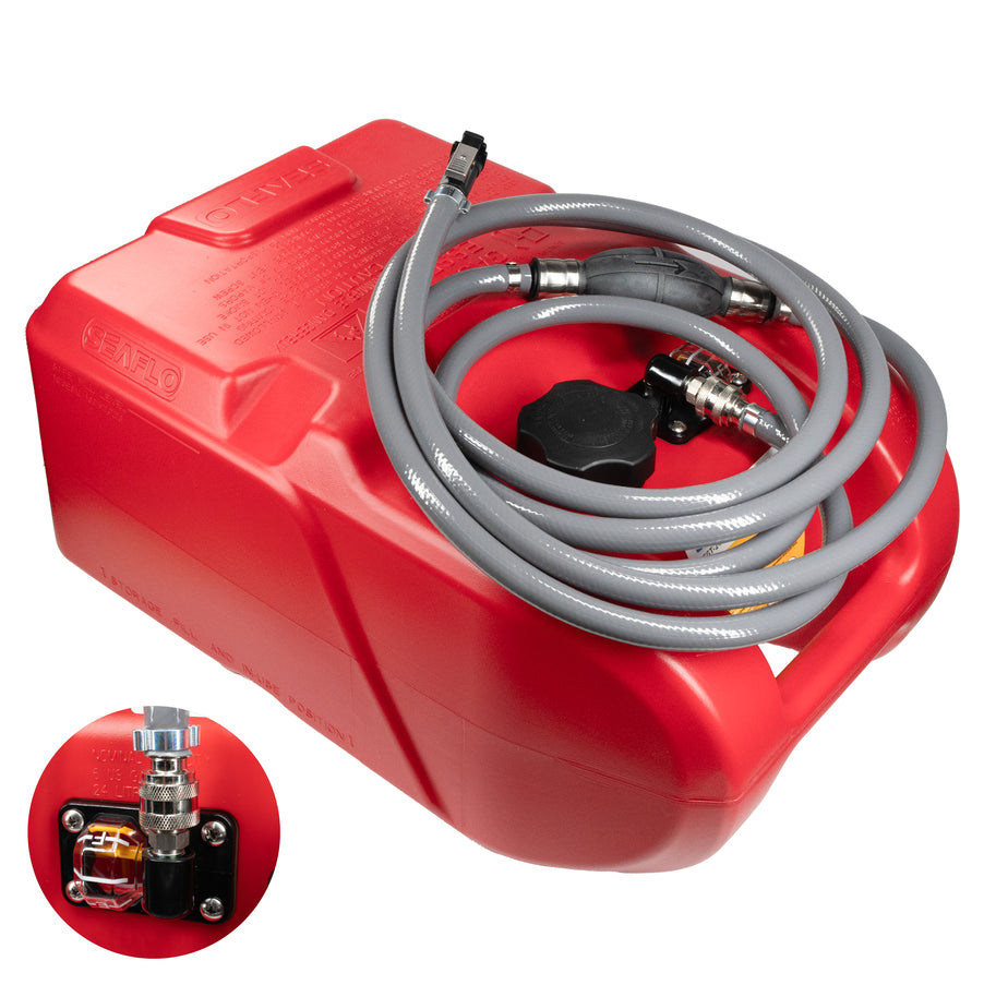 SeaFlo Luxe Benzinetank Set 24 liter Suzuki/Johnson/Evinrude