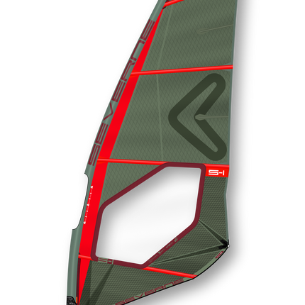 Severne Windsurf Zeil S-1 Groen/Rood