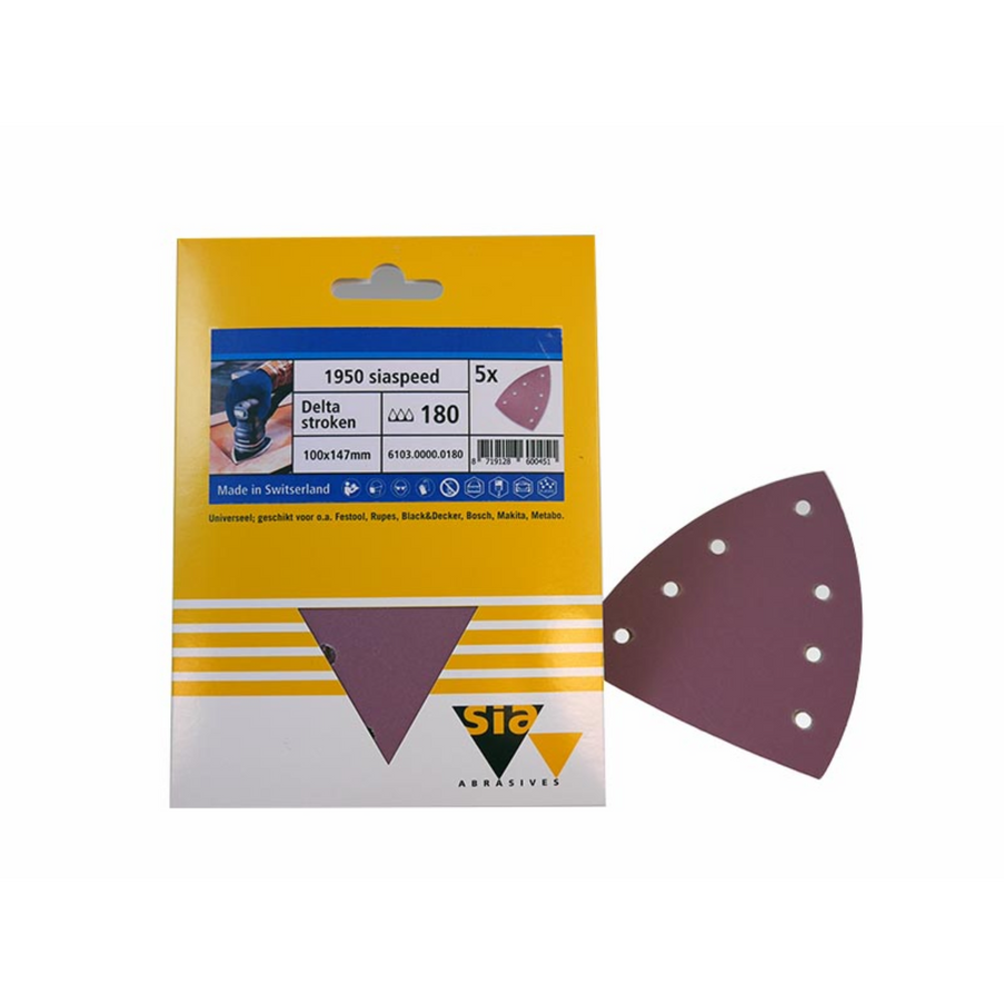 Sia 1950 Delta Schuurpapier 100x147mm P120 5 stuks