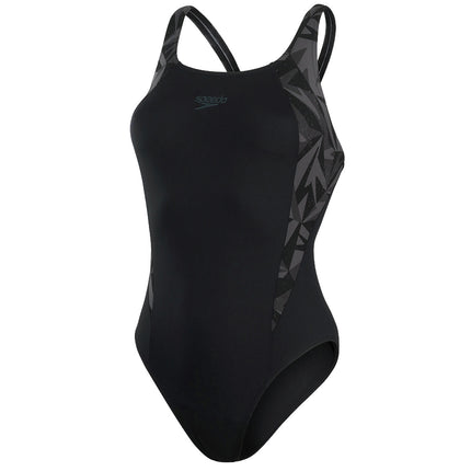 Speedo Speedo Badpak Dames Eco+ Hyperboom Muscleback Donkergrijs