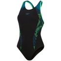 Speedo Speedo Badpak Dames Eco+ Placement Laneback Zwart/Groen