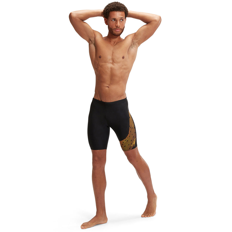 Speedo Speedo Jammer Heren Eco Medley Logo Zwart/Geel