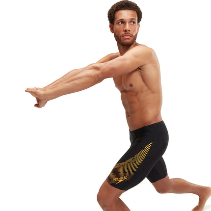 Speedo Speedo Jammer Heren Eco Medley Logo Zwart/Geel